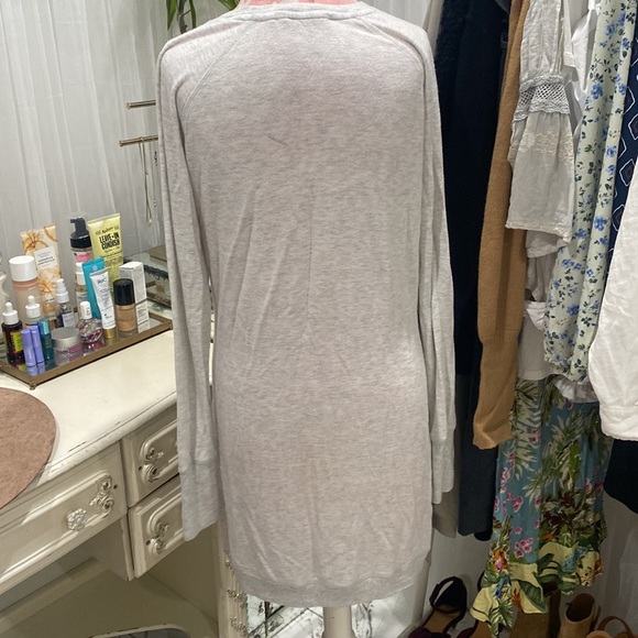 🍋 Athleta Dove Gray Light Weight Criss Cross Sweatshirt Dress S - Picture 7 of 8